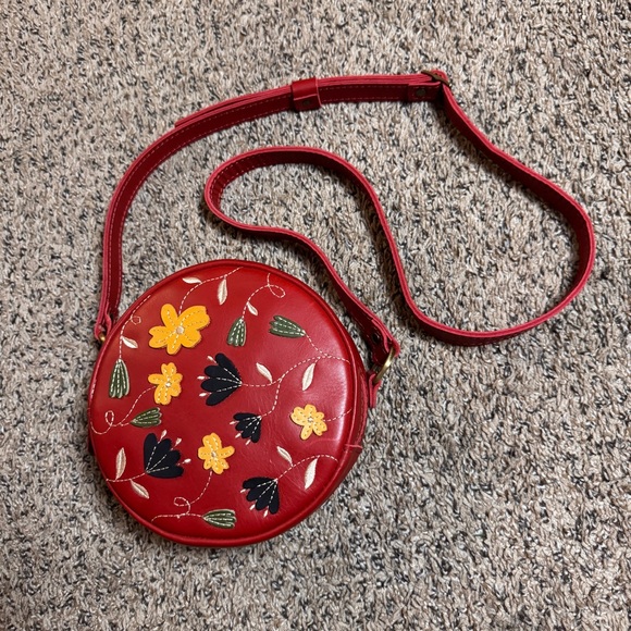 Portland Leather Limited Edition Folklore Ruby Small Circle Crossbody - Picture 4 of 13